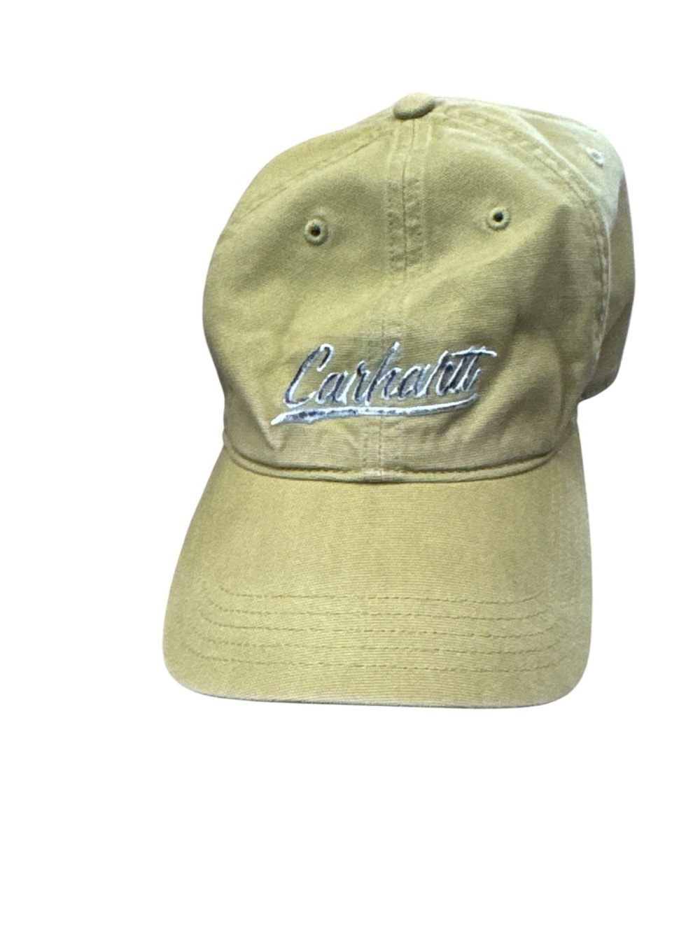 Carhartt Men's Khaki Script Logo Cap Casual Dad Outdoorsmen Baseball Sun Hat